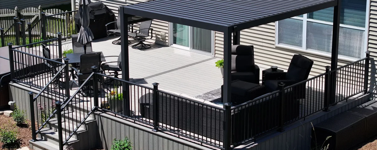 Motorized Louvered Pergola Plainfield Naperville Oswego IL