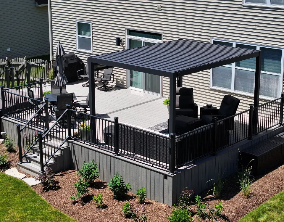 Motorized Louvered Pergola Plainfield Naperville Oswego IL