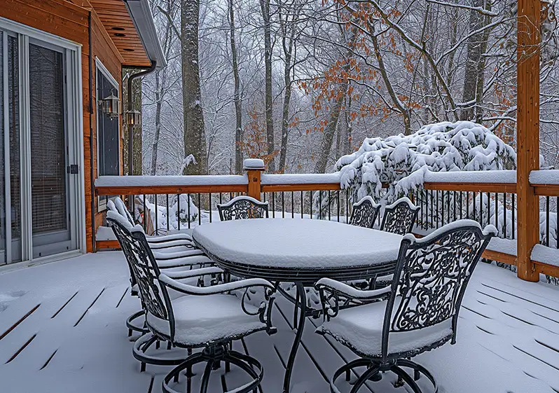 Deck snow removal
