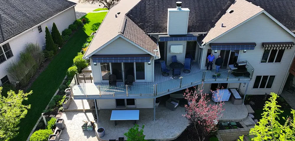 recent deck built in Naperville suburbs
