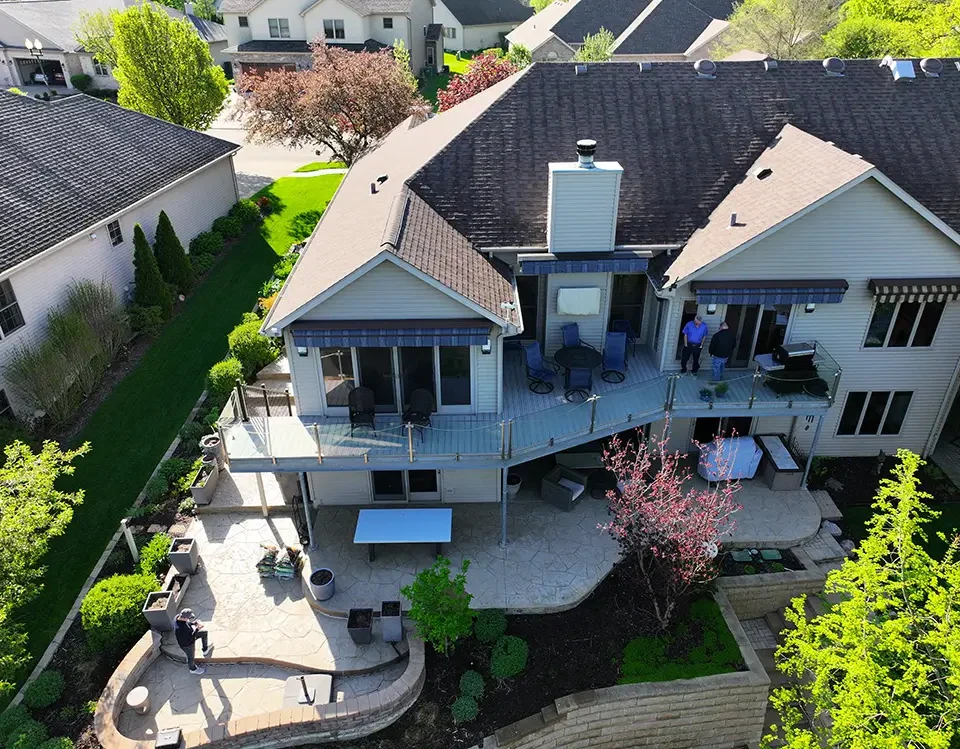 recent deck built in Naperville suburbs