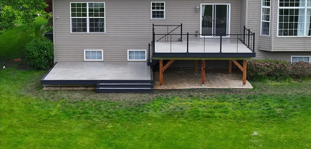 composite deck installed in Downers Grove by wolf spirit deck